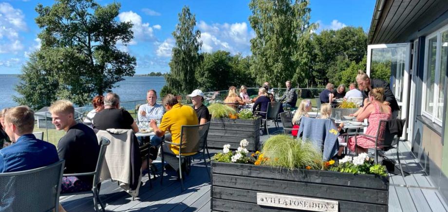 Utomhus och inomhus terrass